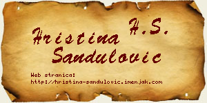 Hristina Sandulović vizit kartica